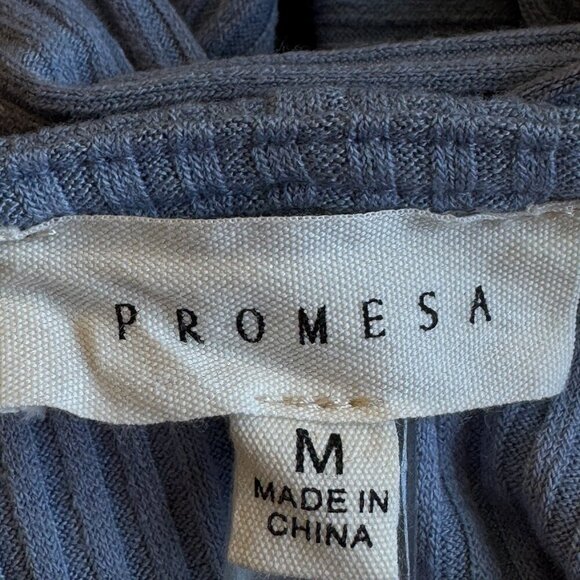 Promesa Periwinkle Bodysuit Dotted Swiss Balloon Sleeves with Flared Cuff Medium - Picture 7 of 9